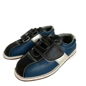 NEW Linds Leather Youth Bowling Shoes Size 13 (31) Blue/Silver